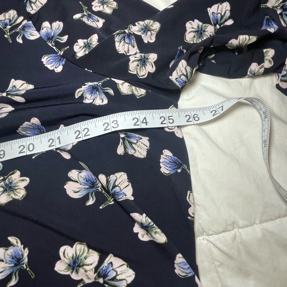 Floral Print Navy 3/4 Sleeve Top 2XL - Picture 7 of 8